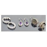 (3) Pr Sterling Silver Earrings