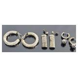 (3) Pr Sterling Silver Earrings