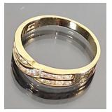 14KT Gold & Diamond Ring (1.7 dwt) Size 7 1/4