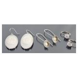 (3) Pr Sterling Silver Earrings