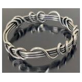 Sterling Arts and Crafts Bangle Bracelet (41.2 gr)