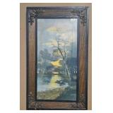 19th-20th Century Vintage Landscape Framed Print