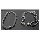 2 Michael Dawkins Sterling Silver Bracelets