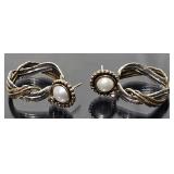 Sterling Bronze & Pearl "Echo of a Dream" Earrings