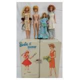 (4) Barbie Family Dolls & Doll Case