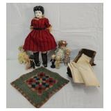 Lot of Asst Vintage Dolls & Accessories