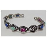 Carolyn Pollack Sterling Lapis, Turquoise Bracelet