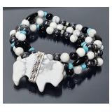 Carolyn Pollack Sterling & Beaded Bracelet