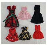 (6) Designer Custom Made Barbie & Skipper Outfits