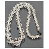 Cut crystal beaded necklace