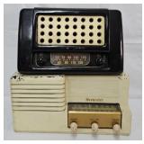 (2) Antique Art Deco Tube Type Table Top Radios