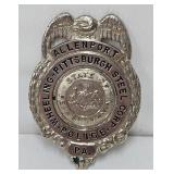 Wheeling-Pittsburgh Steel Corp. Police Badge Allen