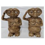 (2) 1982 ET 9 1/2" Ceramic Figures