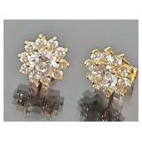 14k gold cz earrings (2.2 gtw)