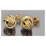 14k gold Knot earrings (2.1 gr)