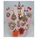 Holiday Pins and Earrings