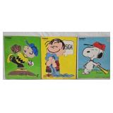 (3) Vintage Payskool Peanuts Tray Puzzles