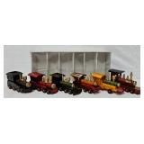 Set (6) Wooden 5" Locomotive Models (MIB)