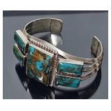 Sterling Silver & Turquoise Cuff Bracelet
