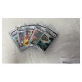 (5) Graded 1966T Batman (Black Bat) Trading Cards