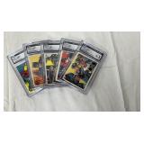 (5) Graded 1966T Batman (Black Bat) Trading Cards