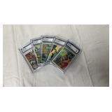 (5) Graded 1966T Batman (Black Bat) Trading Cards