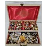 Jewelry Box filled with Jewelry and Watches
