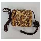 Inro- Antique carved ivory with dragons in relief