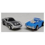 (2) Tyco Chevy Corvette HO Slot Cars