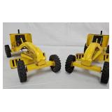 (2) Tonka 11" Pressed Steel Road Graders