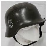 WWII German M40 Stahlhelm Helmet w/SS Decal and Li