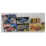 (6) Asst Model Car Kits w/Orig Boxes