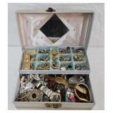 Jewelry Box Filled w/Jewelry & Watches