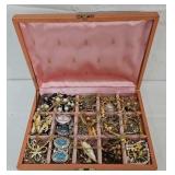 Jewelry Box Filled w/Jewelry & Watches