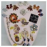 Collection of Mostly Antique Rhinestone Jewelry