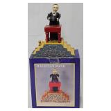 Magician Cast Iron Mechanical Bank w/OB
