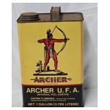 Vintage Archer 1 Gallon Fuel Additive Can