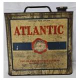 Vintage Atlantic Refining 1Gal Tin Litho Oil Can