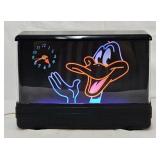 Neon Black Light Daffy Duck Clock