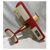 40"L R/C Balsa Wood Bi-Plane Model w/Engine