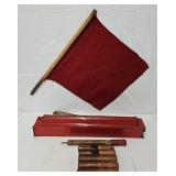 Railroad Red Warning Flag & Flare Kit