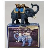 Elephant Cast Iron Mechanical Bank w/OB