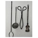 (4) Wrought Iron Utensils