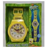2003 Spongebob Squarepants Watch Wall Clock (MIB)