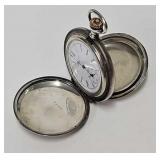 Sterling Silver American Waltham Pocket Watch