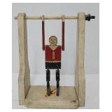 Vintage 11"H Hand Crafted Wooden Acrobat Toy