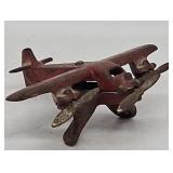 1937 Hubley #362 Cast Iron Tri-Motor Red Airplane