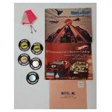 Hot Wheels Redline Buttons, Parachute & Catalogs