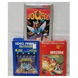 3 1980s Atari Videogames w/Boxes
