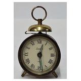 Vintage Landau Mini Brass Alarm Clock
